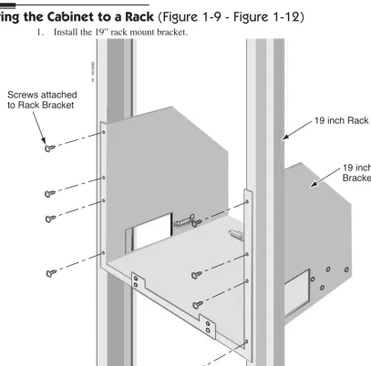 Figure 1-9: INSTALLING THE MOUNTING BRACKET ON THE RACK