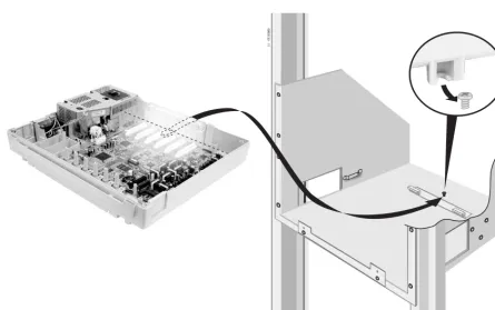 Figure 1-11: INSTALLING THE CABINET IN  THE RACK