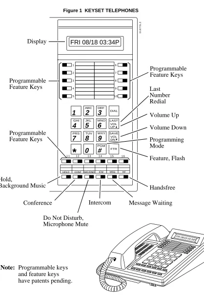 Figure 1  KEYSET TELEPHONES 