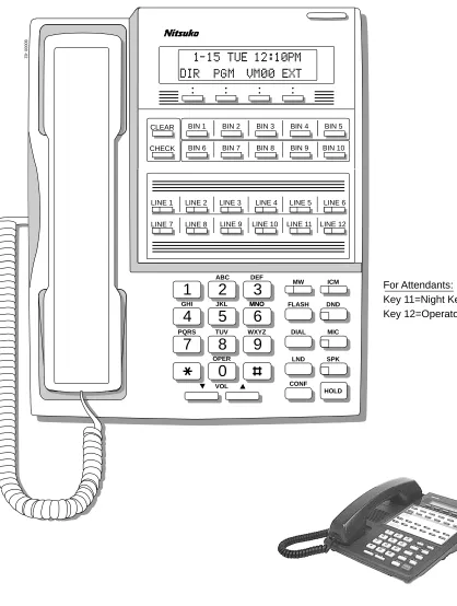 Figure 2:  22-Button Display Telephone (U Slot)