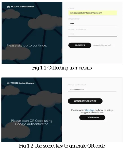 Fig 1.2 Use secret key to generate QR code 
