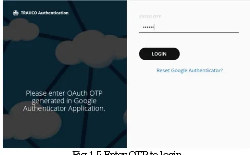 Fig 1.5 Enter OTP to login 