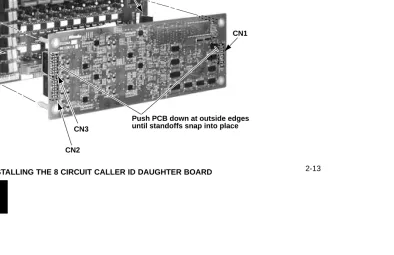 Figure 2-12  INSTALLING THE 8 CIRCUIT CALLER ID DAUGHTER BOARD
