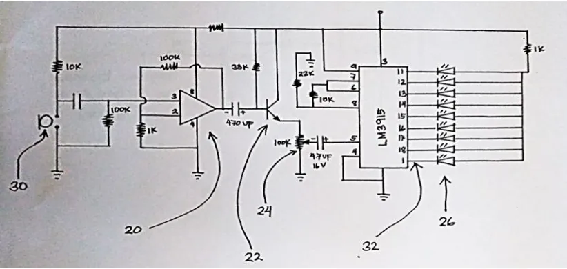 Figure #9 represents the whole modified schematic diagram of the noise meter 