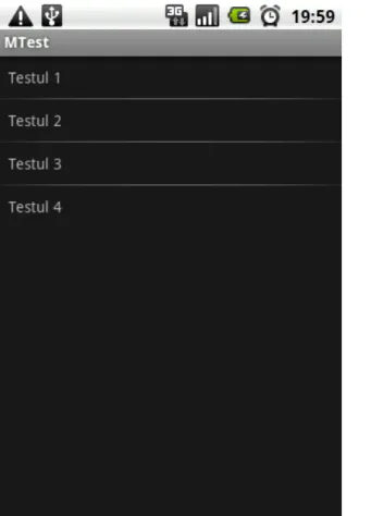 Fig. 3. Test selection screen on an Android  device 