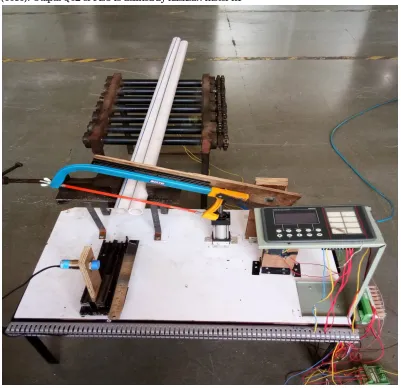 Fig 13. Setup of PLC Operated Cutting Machine  