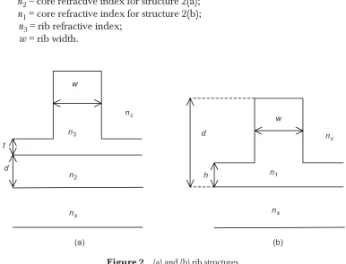 Figure 2(a) and (b) rib structures