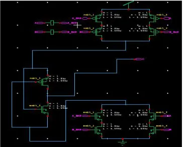 Fig 5.1(a) XOR Gate Using ONOFIC logic                                      Fig 5.1(b) XOR Gate Using LECTOR logic 