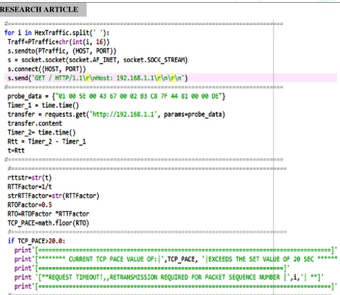 Figure 3: Dynamic TCP Pacing Snippet 