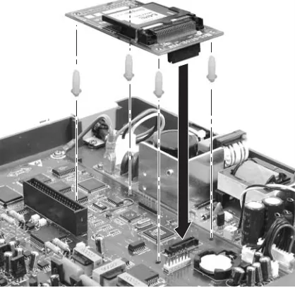 Figure 4: Installing the IntraMail PCB in DS1000