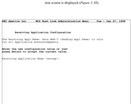 Figure 1-11   HL7 Receiving Application Configuration
