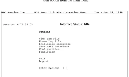 Figure 1-1   Main Menu