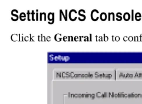 Figure 3.Console Setup General dialog box