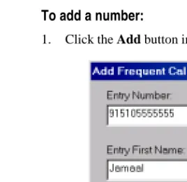 Figure 4.2.Enter the number, first and last name of the user, workgroup or external contact.