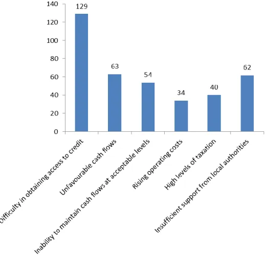 Figure 4.4: Principal factors which the respondents perceived to militate against    the viability of their SMEs (Source: author) 