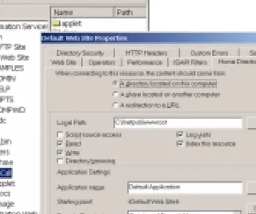 Figure 3. Local Path in IIS Properties dialog