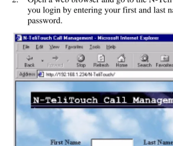 Figure 1.N-TeliTouch Login page