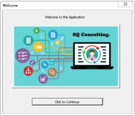 Figure 7 displays the welcome form. Once the system opens, this is the first  form which pops up onto the screen