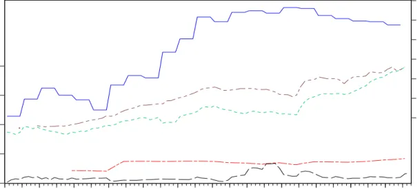 Figure 7 shows the growth rate of GDP, CPI inflation, and certain leverage ratios. 
