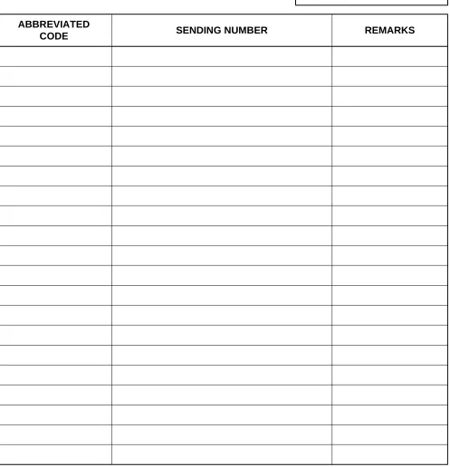 Table 1-6  Speed Calling-System Data Table