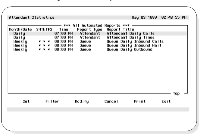 Figure 5-2   Automated Report Generation Screen
