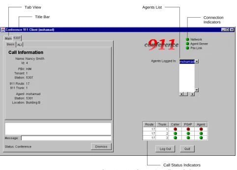 Figure 2-1   Conference 911 Client window