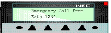 Figure 3-5   Dterm Emergency Call message