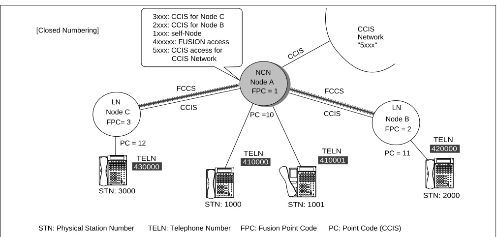 Figure 2-9   Closed Numbering Fusion-CCIS Network