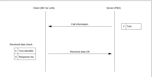 Figure 3-10 shows the normal sequence used when the server sends call information to the client.