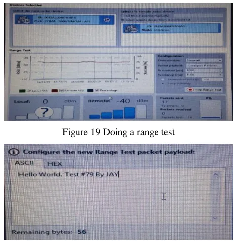 Figure 19 Doing a range test 