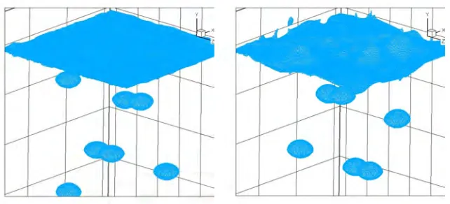 Figure 13: Bubble flow in a 3D channel. 