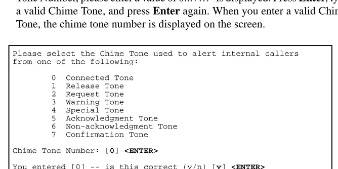 Figure 2-9   Verify Chime Tone