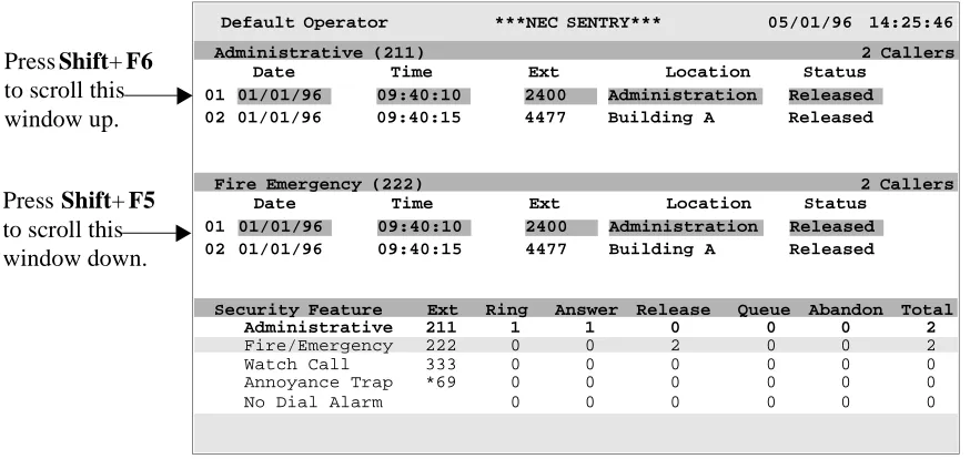Figure 2-9   Changing Feature Windows