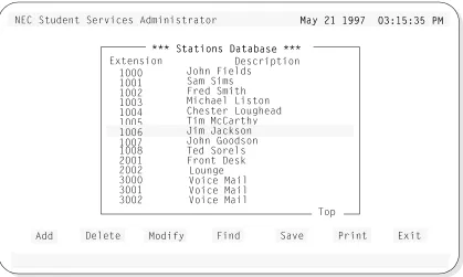 Figure 3-3   Find Station by Extension Screen