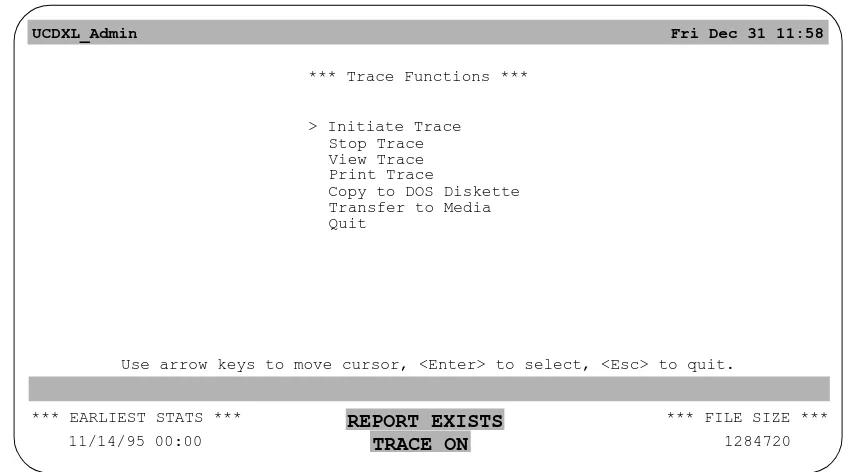 Figure 2-9   Trace Functions menu