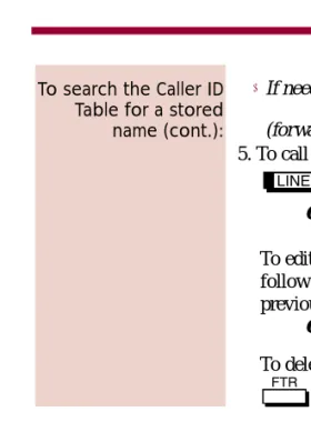 Table for a storedname (cont.):