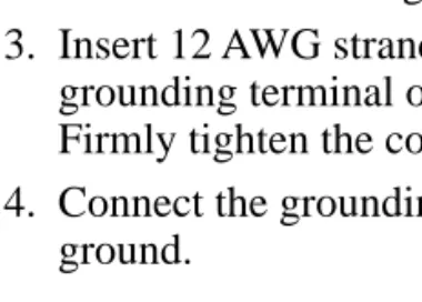 Figure 1-3  GROUNDING A CABINET