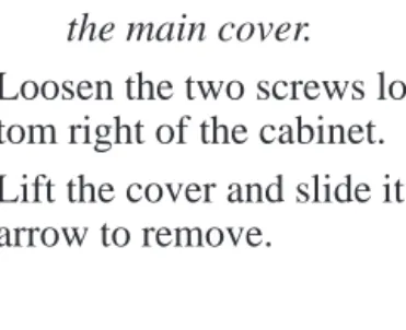Figure 1-1  REMOVING THE COVER