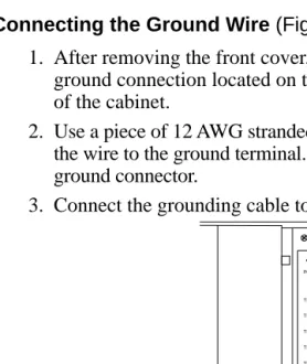Figure 1-3  GROUNDING A CABINET