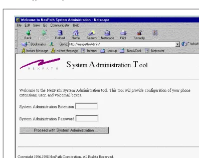 FIGURE 3-1: The AdminToolTM log-in page