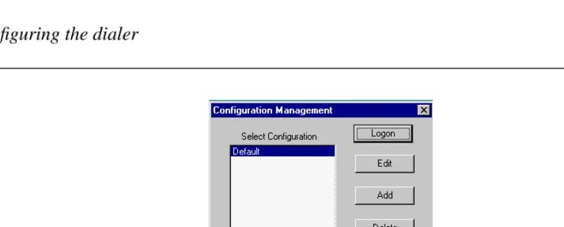 FIGURE 4-1. Conﬁguration Management Screen