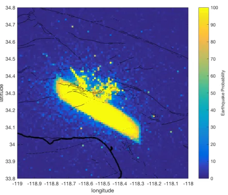 Figure 2.4 Average result of the Felzer ETAS model simulation 