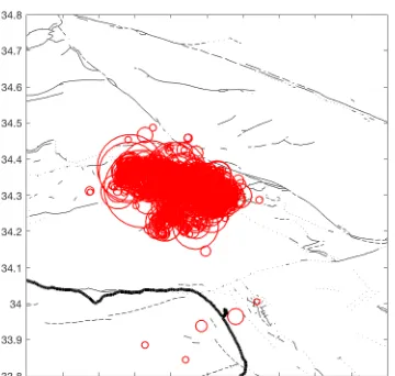 Figure 2.7 Modified ETAS forecast map for Northridge 