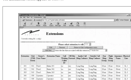 FIGURE 4-5: Extensions Screen