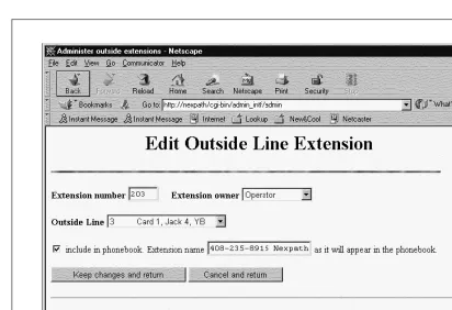 FIGURE 4-7: Editing Outside Line Extension Settings