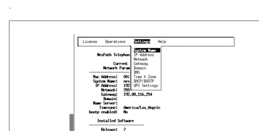 FIGURE 3-2: Setting network parameters and the time and timezone with the NTS console