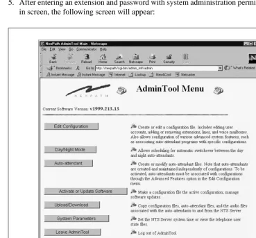 FIGURE 4-2: AdminTool menu