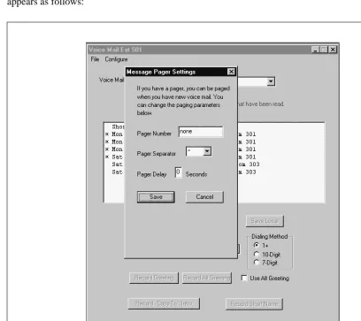 FIGURE 4-8. Numeric Pager Notification for Voice Mail