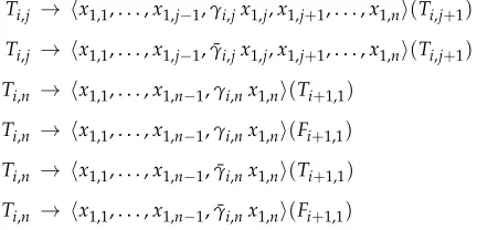 Figure 9A fragment of the grammar used in the proof of Lemma 7.