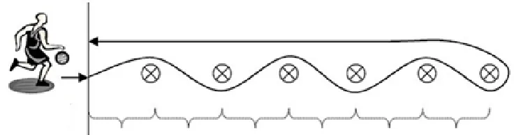 Fig. 1. Slalom-Dribble-Test